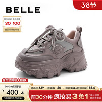 百丽运动老爹鞋女2024春季百搭时尚小众酷帅休闲鞋B1755AM4 紫色 39