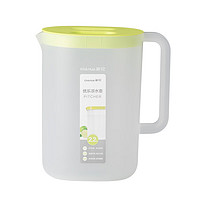 茶花透明凉水壶塑料家用冷水壶大容量耐热杯子饮料果汁凉白开茶壶 2200ml 绿色盖凉水壶 一个