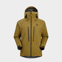 kailas凯乐石montxpro硬壳冲锋衣goretexpro3l防水轻量滑雪服苍黄l