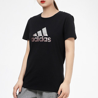 adidas 阿迪达斯 运动休闲圆领T恤女 GP0685