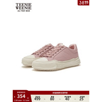 Teenie Weenie小熊2024年早春糖果色溶解底休闲板鞋时尚女鞋子 粉色 37