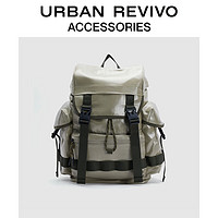 URBAN REVIVO冬男士时尚机能风织带设计背包UAMB30040 浅绿