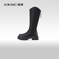 AOKANG 奥康 女鞋 2023冬季新款不过膝长筒骑士靴