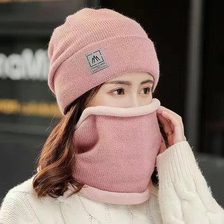 佳烜帽子女冬天潮保暖秋冬季女士百搭毛线帽加绒针织帽韩版骑车护耳帽 浅灰色