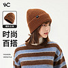 VVC 帽子女秋冬季韩版男士防寒保暖针织毛线帽冷帽 焦糖棕