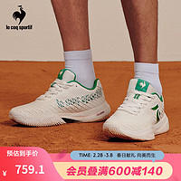 乐卡克法国公鸡男女款24专业红标系列网球休闲运动鞋L241MCNS0701 白绿/男款 41