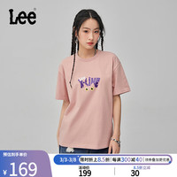 李 Lee24早春新品舒适版型字母印花男友风女短袖T恤显瘦LWT0082164LE