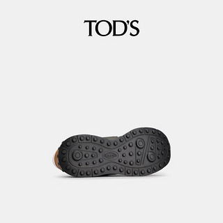 托德斯 TOD'S【】2024春夏男士皮革拼织物运动鞋休闲鞋平底鞋男鞋 墨绿/棕色 39