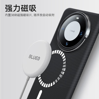 蓝猩先生 适用华为Mate60pro手机壳mate60pro+轻薄芳纶纤维商务轻奢磁吸保护套 华为mtae60pro/pro+磁吸手机壳