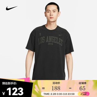 耐克（NIKE）洛杉矶湖人队男子T恤 NBA COURTSIDE DR6323-010 M