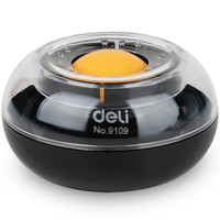 得力(deli)湿手器 海绵缸 点钞沾手水缸粘手器 印章垫财务/银行 办公用品 浮球湿手器黑色单个 9109