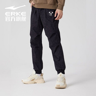 ERKE 鸿星尔克 男春季运动长裤耐磨电池熊猫常规款