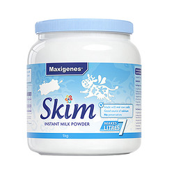 Maxigenes 美可卓 澳洲进口美可卓蓝妹子蓝胖子牛奶粉脱脂全脂都有1kg