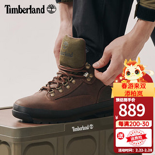 Timberland添柏岚登山鞋男鞋秋冬户外通勤运动休闲轻量舒适中帮徒步鞋95100 95100214/中棕色 44.5