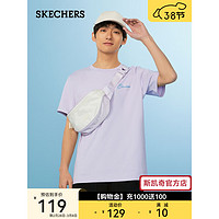 斯凯奇（Skechers）男女运动T恤L224U079 兰花紫色/01X5 XXL