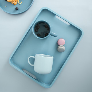无泥（WUNI）北欧风创意陶瓷杯耐热简约冷水具客厅喝水杯茶杯套装简约杯具 雾霾蓝 6杯+壶