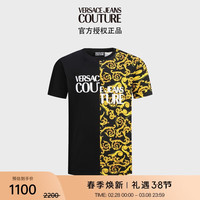 范思哲Versace Jeans Couture男装23春夏印花短袖T恤男 黑色 S S(175/88A) BLKPRINTING-G89黑色印花