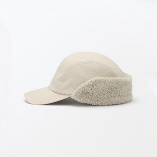 无印良品（MUJI）不易沾水 可遮耳 棒球帽 耳罩帽子一体 DBB08A3A 浅灰色 56-59cm