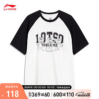 LI-NING 李宁 X迪士尼玩具总动员草莓熊系列短袖文化衫装2023T恤AHST753 M