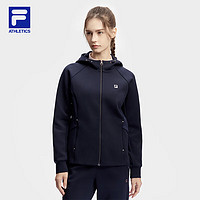 FILA 斐乐女士针织运动外套连帽衫2024春夹克上衣 170/88A/L