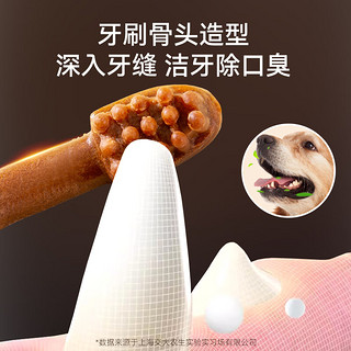 嬉皮狗（hipidog）大狗磨牙棒中大型犬金毛柯基磨牙耐咬训狗肉干咬胶宠物零食牛肉条 蔬菜味162g绿茶大号1支装 磨牙洁齿