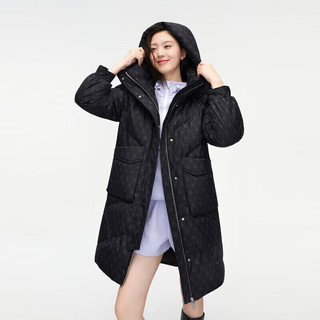 波司登羽绒服女冬季时尚廓形连帽防风加厚中长款百搭外套B30145252