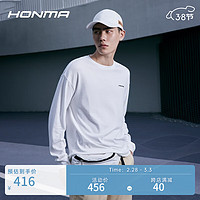 HONMA【活力系列】高尔夫服饰男士长袖T恤潮流休闲印花 漂白 S