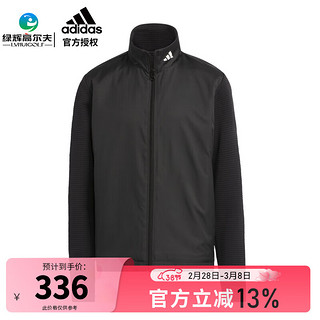 阿迪达斯（adidas）高尔夫服装儿童外套 秋冬薄款运动夹克青少上衣 IU4937 黑色 164（身高）