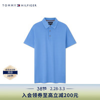 TOMMY HILFIGER24新款春季男装纯棉珠地网眼净色商务修身短袖POLO衫34747