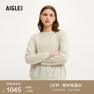 AIGLE艾高长袖T恤2024年春夏DFT速干吸湿排汗户外防晒上衣女 青新绿 AY271 L(170/92A)