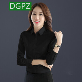 dgpz衬衫女职业装2020春显瘦衬衣工装工作服寸衫韩范弹力免烫抗皱商务
