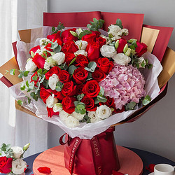 花礼 鲜花同城配送33朵红玫瑰花束生日礼物送女朋友老婆求婚