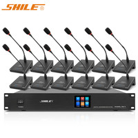 狮乐 有线手拉手会议麦克风 专业工程会议话筒 大型会议室桌面鹅颈麦克风网线接口 YE-11鹅颈款一拖十二