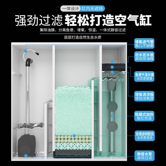 江森水族 客厅鱼缸侧滤桌面