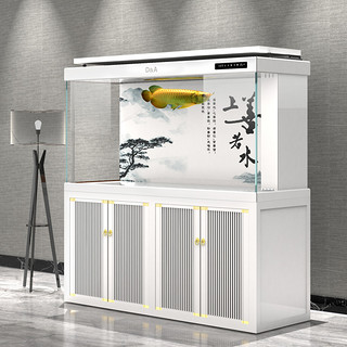 德克新中式龙鱼缸传承系列客厅家用大型智能免换水生态底滤水族箱