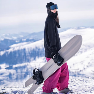 AWKA滑雪裤女款2023单板美式专业防水宽松滑雪服裤子冬束脚裤 玫粉色 S
