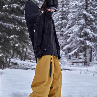 AWKA美式单板防水滑雪裤女冬季同款防水防风专业专业保暖裤子 姜黄 S