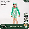 Teenie Weenie Kids小熊童装24春夏新款男宝宝舒适亲肤拉链泳衣 绿色 80cm