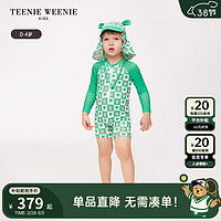 Teenie Weenie Kids小熊童装24春夏男宝宝舒适亲肤拉链泳衣 绿色 80cm