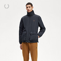 FRED PERRY 男士休闲夹克2023冬季麦穗刺绣宽松立领保暖外套J4559