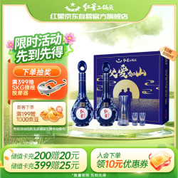 红星北京红星二锅头白酒高端礼盒梅花瓶清香型高度白酒52度蓝花十五