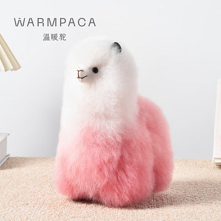 Warmpaca 秘鲁羊驼毛玩偶 渐变粉色 23cm
