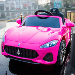酷太阳玛莎拉蒂授权公主粉婴儿童电动车遥控四轮汽车男女小孩玩具车可
