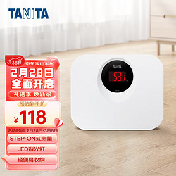 TANITA 百利达 HD-394 电子体重秤 人体秤家用精准减肥用 日本品牌健康秤 白色