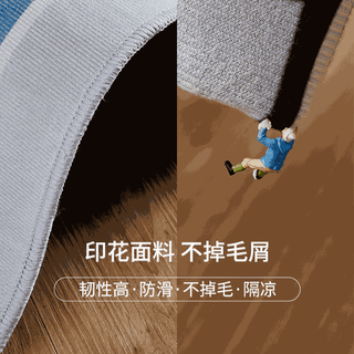 BUDISI 布迪思 地毯卧室儿童房卡通床边毯房间加厚隔音家用客厅书桌床前毯子防滑 小海狸 120*160CM