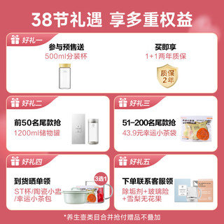 北鼎（Buydeem）养生壶中药壶多功能养生壶迷你玻璃煮茶器 煮茶壶花茶壶黑茶燕窝银耳K118小鹅黄