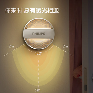 PHILIPS 飞利浦 led小夜灯卧室氛围睡眠床头灯人体感应灯婴儿喂奶起夜护眼