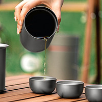KORAMAN 酷然 户外露营烧水壶泡茶专用纯钛便携野外茶具明火煮水壶茶壶野营用品