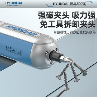 HYUNDAI电动螺丝刀充电式家用小型电钻螺丝批迷你起子机工具套装 【电工专业款】标配