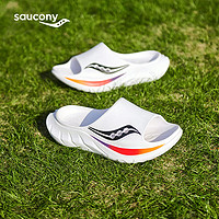 saucony 索康尼 CRADLE摇篮2时尚一脚蹬拖鞋男女缓震舒适休闲鞋白黑42